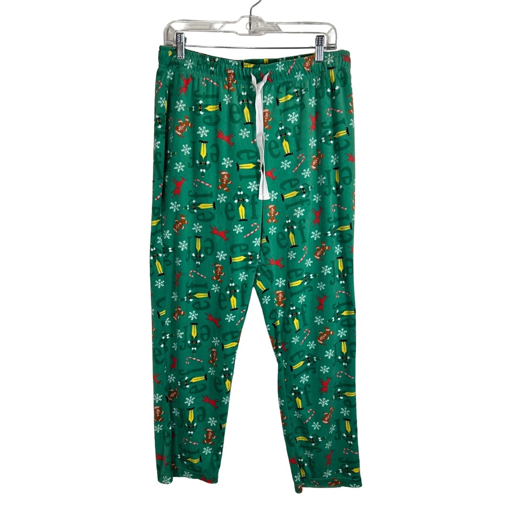Elf Movie Buddy Elf Christmas Pajama‎ Pants Green Fleece Men Small EFQ001DUAFW